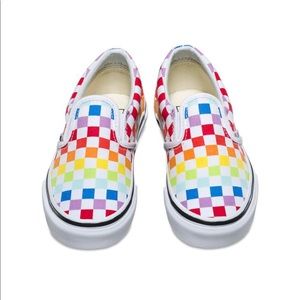 NEW! Rainbow Checkerboard Vans
